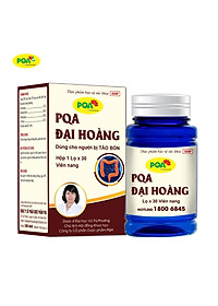 Đại Hoàng PQA Hỗ Trợ Nhuận Tràng, Thông Tiện, Giảm Táo Bón Dùng Cho Người Ít Ăn Rau Hộp 30 Viên