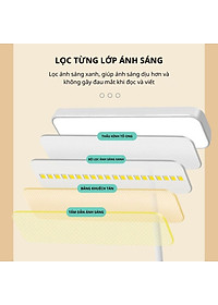 Đèn Học Để Bàn Đọc Sách Tích Điện Đèn Kẹp Bàn Học Giá Sách Bảo Vệ Mắt 3 Màu Ánh Sáng Khác Nhau Bóng Led Không Nóng Xoay 360 Độ - Hàng Nhập Khẩu