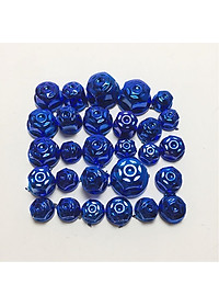 Nắp Chụp Ốc Trang Trí Xe Máy 3D Đủ Màu (Bộ 30 Con Đủ Size)