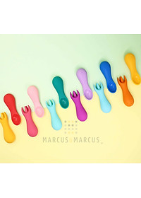 Bộ thìa nĩa tập ăn silicon cho bé Palm Grasp Marcus & Marcus, từ 12 tháng