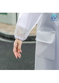 ÁO MƯA ĐƠN Áo Mưa Trong Suốt Dáng Dài Vành Rộng Có Khóa Kéo
