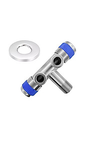Van, vòi nước lạnh Inox đa năng -  2 van đóng mở riêng biệt, 1 đầu nguồn - 2 vòi nước 