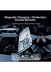Ốp lưng chống sốc trong suốt hỗ trợ sạc Maqsafe cho iPhone 14 Pro (6.1 inch) hiệu Rock Protection Maqsafe Magetic Case (siêu mỏng 1.5mm, độ trong tuyệt đối, chống trầy xước, chống ố vàng, tản nhiệt tốt) - hàng nhập khẩu