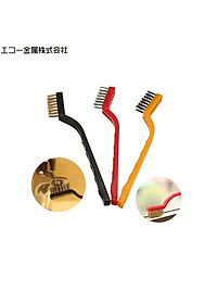 Set 03 chiếc bàn chải sắt Nhật Bản Echo lông bằng thép/đồng cho khả năng cọ rửa nhanh chóng & hiệu quả - Hàng nội địa Nhật Bản