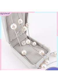 Vòng cổ Hai Lớp Bằng Hợp Kim Đính Ngọc Trai Giả Dễ Phối Đồ