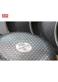 Chảo chống dính 2 mặt sâu lòng inox 304 BLACKCUBE KimsCook dòng noonsong 3 lớp đúc liền đáy liền cào không xước,siêu bền