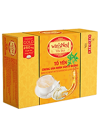 (Thùng  06 hộp) Yến Sào wins'Nest 250mg tổ yến chưng sẵn nhân sâm ít đường (6 Lọ x 70 ml / Hộp)