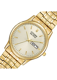 Đồng Hồ Nam Citizen Dây Thép Không Gỉ BM8452-99P - Mặt Vàng