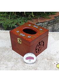 Hộp Đựng Giấy Ăn Vuông TOKDODO Gỗ Tự Nhiên 14 x 14 x 11,5 cm