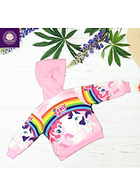 Áo khoác bé gái hình Pony từ 11-43kg - Áo khoác Elsa - PONY - Thun cotton da cá in 3D cực chất