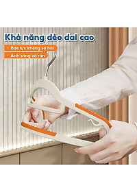 Combo 5 Móc Treo Quần Áo Chống Trượt, Biến Dạng Quần Áo, Móc Áo Nhựa Cao Cấp Chịu Tải Lớn Xoay 360 - Chính Hãng