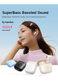 Tai Nghe Không Dây TWS Bass BS2 Lite (Bluetooth v6.0, 7H, SuperBass Boosted Sound, IP55, 2-Mic Sound, Al-Powered Sensors, Voice Boost, ENC Call Clarity) - Hàng Chính Hãng
