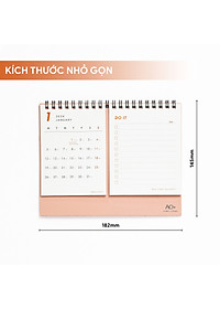 Lịch 2026 để bàn todo thiết kế đơn giản có mục ghi chú tiện lợi lập kế hoạch (Đế nhựa/ 6 màu) AA614