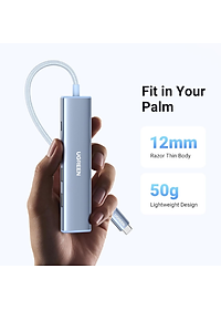 Cáp chuyển USB-C sang HDMI + PD 100W + 3 x USB 3.0 Ugreen 35581 - Hàng chính hãng