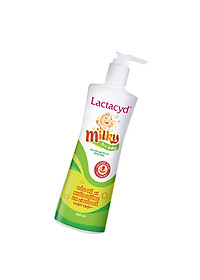 Bộ 3 chai Sữa Tắm Gội Trẻ Em Lactacyd Baby Extra Milky Làm Sạch Dịu Nhẹ và Dưỡng Ẩm Vượt Trội 500ml/chai