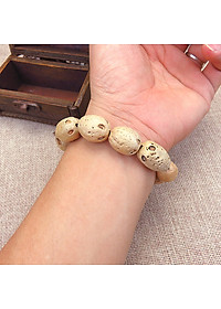 Combo Vòng tay Phong Thủy HẠT BỒ ĐỀ ĐẤT PHẬT, KÈM HỘP ĐỰNG LÓT NHUNG/LỤA, kèm vòng tay chỉ đỏ Thailand, mang lại bình an May Mắn.