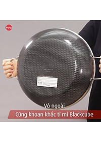 Chảo chống dính bếp từ iMat Hybrid kết hợp giữa lớp phủ điêu khắc chống dính Daikin và inox 430 chống xước