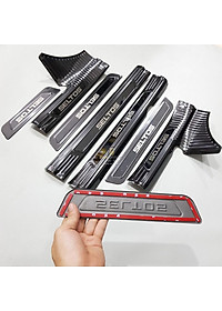 Ốp bậc cửa dành cho Kia Seltos 2020-2021 CACBON , Full bậc Trong Ngoài