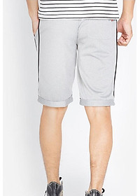 Quần short thun nam phối sọc hông Phúc An N0001 màu xám có big size