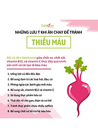 Bột củ dền Dalahouse Hộp 60gr (Mẫu mới gồm 20 tuýp tiện dụng) - Nguyên chất sấy lạnh - Organic giúp bổ máu - Đạt tiêu chuẩn Châu Âu