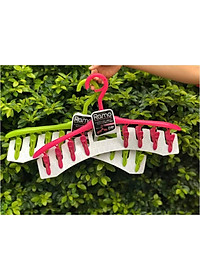 Móc treo có kẹp 8 chiếc giúp phơi khăn tay, tất, găng tay, khăn len... rất tiết kiệm diện tích - nội địa Nhật Bản 