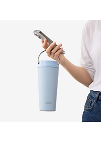 Bình giữ nhiệt LocknLock Bucket One-Touch LHC3345 có quai dung tích 550ml thép không gỉ - 3 màu