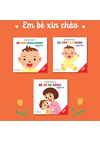 Combo 3 Cuốn: Ehon Tương Tác Đầu Đời (Bé Cười Khúc Khích + Bé Vẫy Tay Chào + Bé Bế Bé Bồng)