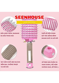 Lược gỡ rối,tạo phồng tóc,sấy tạo kiểu tóc bán nguyệt loại to seen house