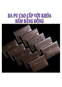 Ví da bóp da đựng giấy tờ đăng kiểm xe hơi ô tô có dập logo theo hãng