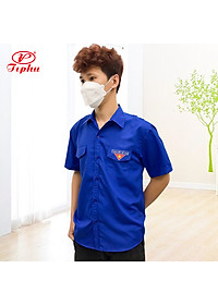 Áo đoàn viên, đồng phục thanh niên Việt Nam, thêu cờ đỏ sao vàng, tay dài và tay ngắn, có 2 túi có nắp và cầu vai