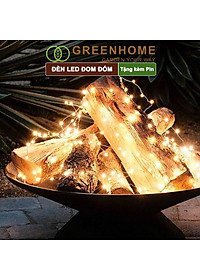 Dây Đèn Led Trang Trí Greenhome, Fairy Lights, Đom Đóm 1 Mét, 3 Chế Độ Sáng, Tặng Kèm Pin, Chịu Nước, Decor, Chụp Hình