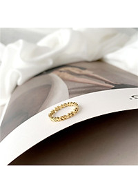 Nhẫn nữ titan không đen bản nhỏ 