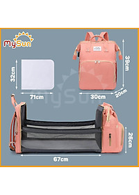 Balo mẹ bỉm sữa cho bé sơ sinh nằm cao cấp chính hãng MySun Nest