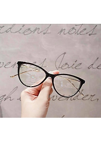 Kính Mát Nữ Thời Trang Chống Nắng Uv Dáng Mắt Mèo Nhỏ Hàn Quốc (Đen)