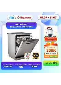 Máy rửa bát 15 bộ cao cấp Nagakawa NAG3601M15 – Made in Malaysia – Hàng chính hãng