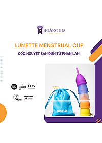 Cốc Nguyệt San Lunette (Màu Trong) Nhập Khẩu Phần Lan - 100% Silicon Y Tế Cao Cấp Đạt Chuẩn FDA - Hàng Chính Hãng - Lunette Menstrual Cup Clear (Size 1 hoặc size 2)