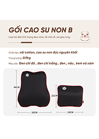 Đệm Tựa Lưng Bằng Cao Su Non Dùng Trên Xe Hơi Lucky Bobi Cao Cấp AZONE