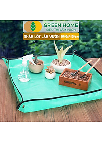 Thảm Lót Làm Vườn Greenhome, D100xR100cm, Trộn Đất, Thay Chậu, Trồng Cây Sạch Sẽ Chống Thấm Nước, Dễ Vệ Sinh, Gấp Gọn