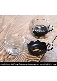 Bộ Bình Trà Thủy Tinh Kèm 4 Ly Lưới Lọc Inox 304 Không Gỉ Tiện Lợi - Hàng Chính Hãng