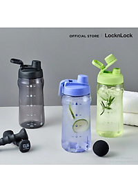Bình nước nhựa LocknLock Active Large Bottle 1.5L màu xanh lá HAP941GRN, Hàng chính hãng, tay cầm gấp gọn - JoyMall