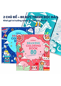 Đồ chơi thủ công 80 bức tranh tô màu cho bé Mideer Drawing Coloring, đồ chơi sáng tạo cho bé 2,3,4,5,6 tuổi