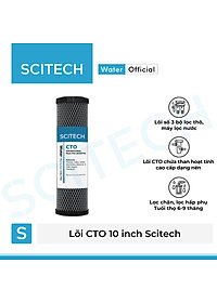 Lõi lọc nước số 3 CTO 10 inch dùng trong máy lọc nước RO, bộ lọc thô - Hàng chính hãng