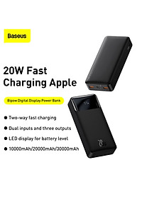 Pin sạc dự phòng Baseus Bipow Digital Display Power Bank 20000mAh ( 15W/20W, USB*2+Type C , LED Display, 2 Way Fast charge ) - Hàng chính hãng