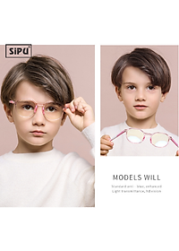 Mắt Kính Trẻ Em SiPU Chính Hãng MK14 Chống UV400 + Chống Ánh Sáng Xanh + Chống gãy - Bé Trai Bé Gái