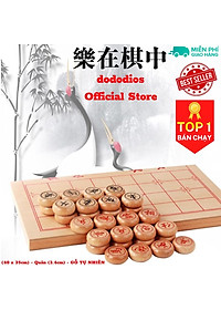 Cờ tướng bằng gỗ tự nhiên - 40 x 35 cm - Quân đường kính 3,4cm - Chính hãng dododios