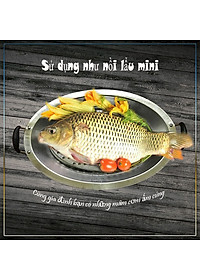 Khay Lẩu Cá Chép Om Dưa Cả Con, Có Vỉ Đáy Chống Cháy Sát, Inox  Đun Trên Mọi Loại Bếp Hàng Chính Hãng