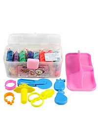 Vali Đất Nặn Đất Sét 24 Màu Kèm Dụng Cụ Nặn Và Khuôn Deli - Chất Liệu An Toàn Phù Hợp Cho Bé Sáng Tạo - 7021