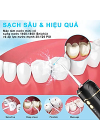 Máy Tăm Nước Du Lịch Cao Cấp WaterPush CY-1904 Black-Siêu nhỏ gọn-1 đổi 1 Online trong 12 tháng
