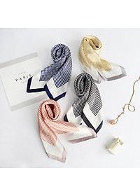 Khăn lụa vuông basic dễ phối đồ AKL90 (70x70cm