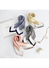 Khăn lụa vuông basic dễ phối đồ AKL90 (70x70cm